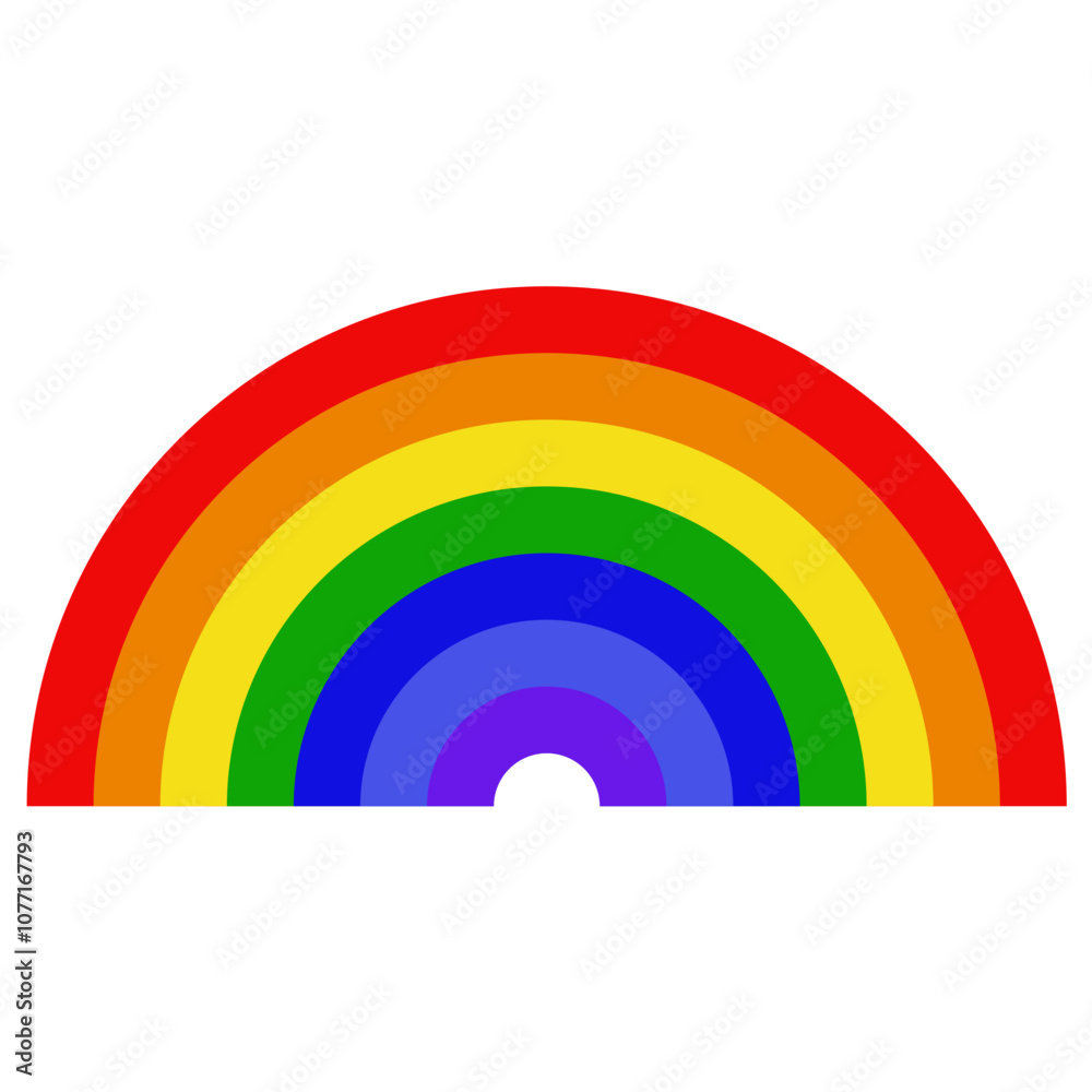 Obraz premium Rainbow Isolated On White