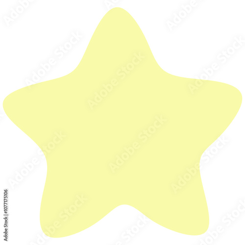 chubby star illustration isolated