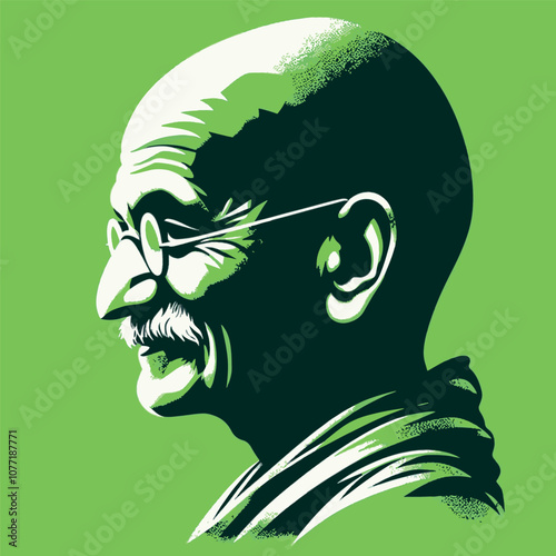 Mahatma Ghandi Illustration