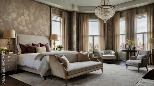 Elegant Master Bedroom with Luxurious Canopy Bed