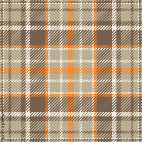 Presentation tartan vector check, naked plaid seamless texture. Industry fabric pattern textile background in orange and pastel colors.