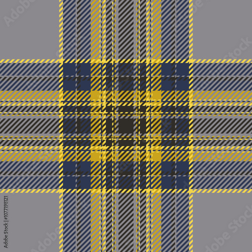 Plaid check pattern. Seamless fabric texture. Tartan textile print.