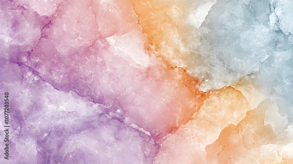 Fototapeta premium Harmonious Pastel Marble Stone Texture Pattern with Complementary Hues