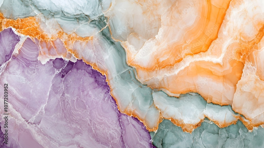 Fototapeta premium Mesmerizing Pastel Marble Texture Pattern in Vibrant High Contrast Colors