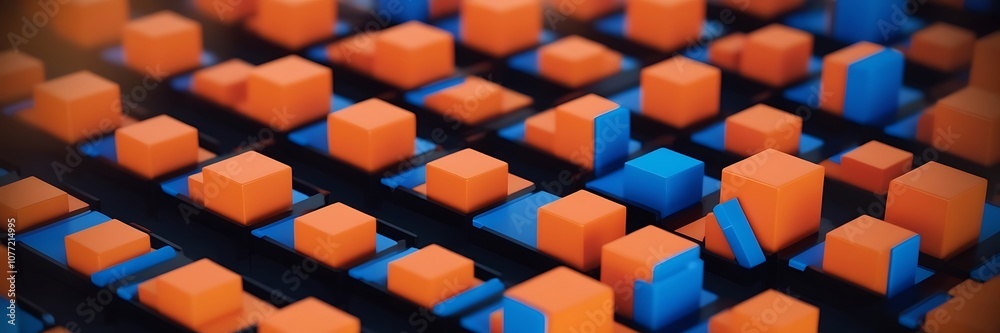 Obraz premium Digital background perfect for tech processes. artificial intelligence, data transfer and encryption, digital archives, sound and graphic presentations