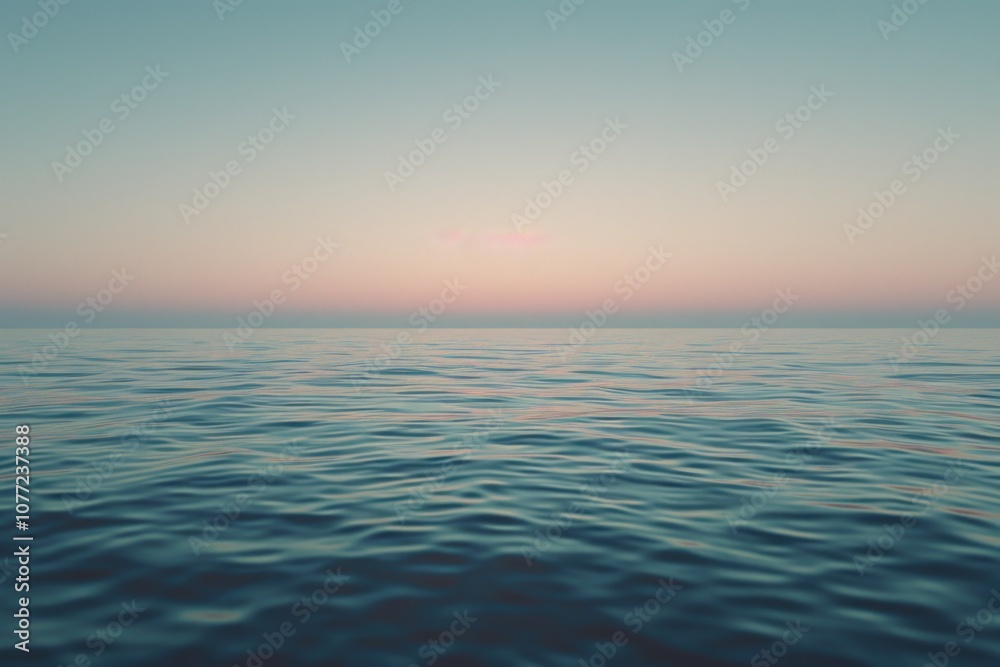 Obraz premium A serene ocean view taken from a boat during sunset