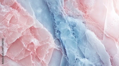 Abstract Swirls of Pink and Blue Marble