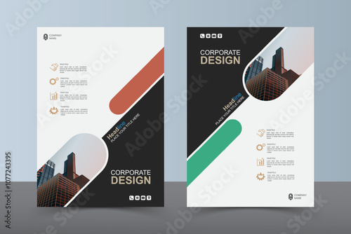 Modern Layout Flyer. Corporate Book Cover Design, EPS Vector Template. Can be Adapt to Brochure, Annual Report, Magazine, Business Presentation, Poster, flyer, Banner, Website

