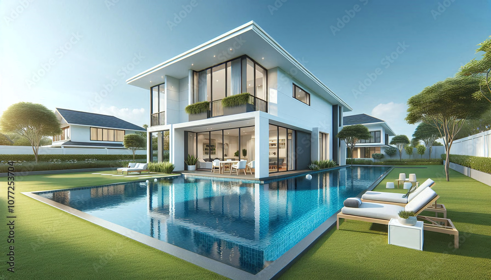 Fototapeta premium Contemporary Two-Story Home