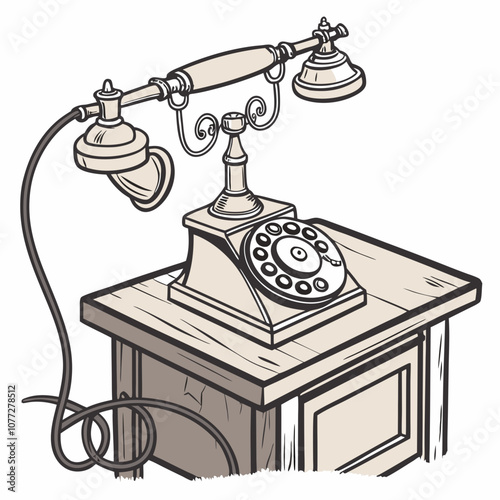 old fashioned telephone