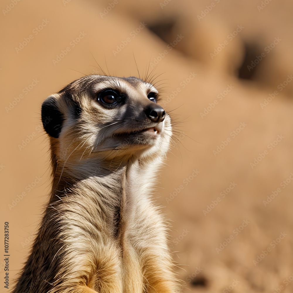 Fototapeta premium Portrait of a Meerkat (Suricata suricatta)