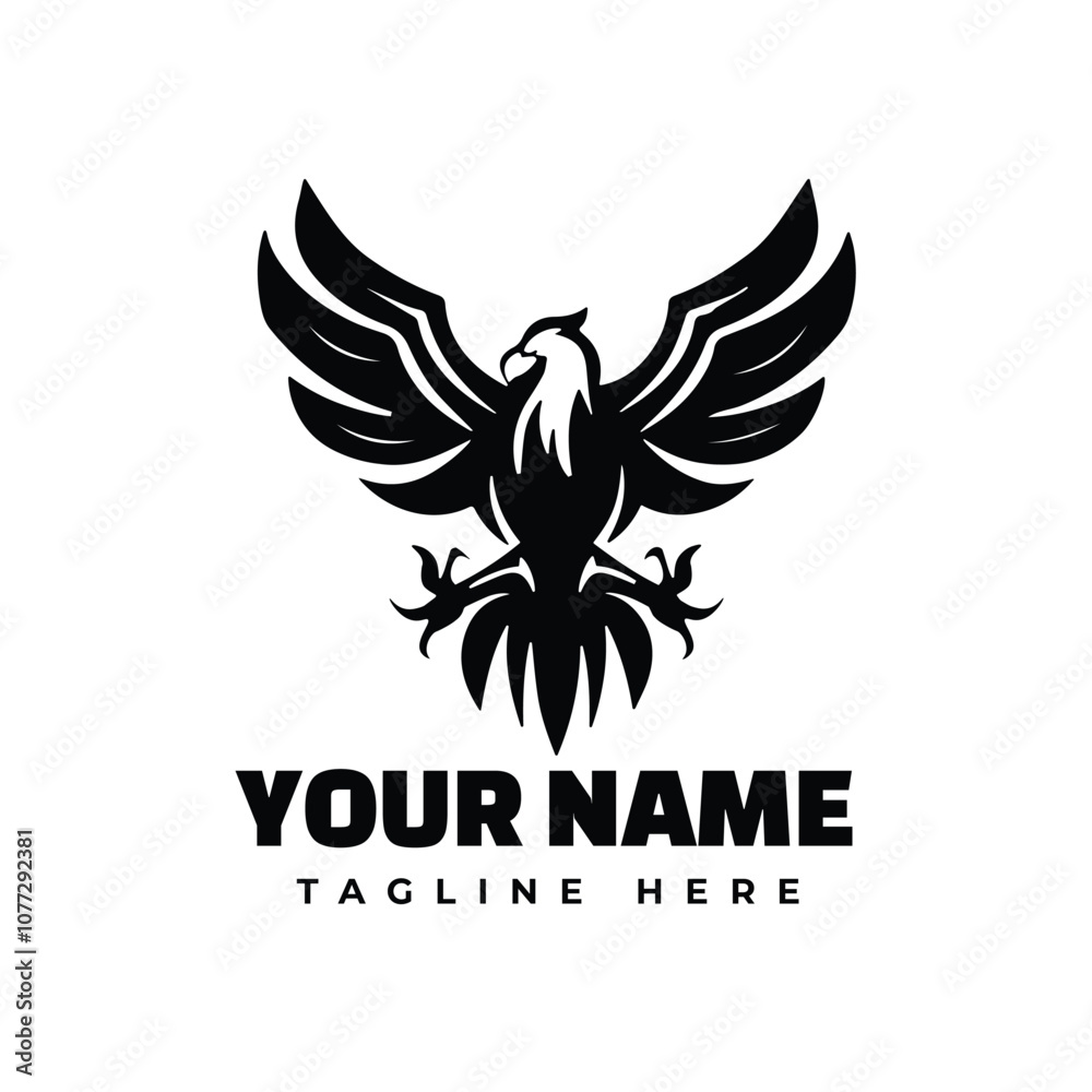 Fototapeta premium Creative flying phoenix abstract egol logo Royalty