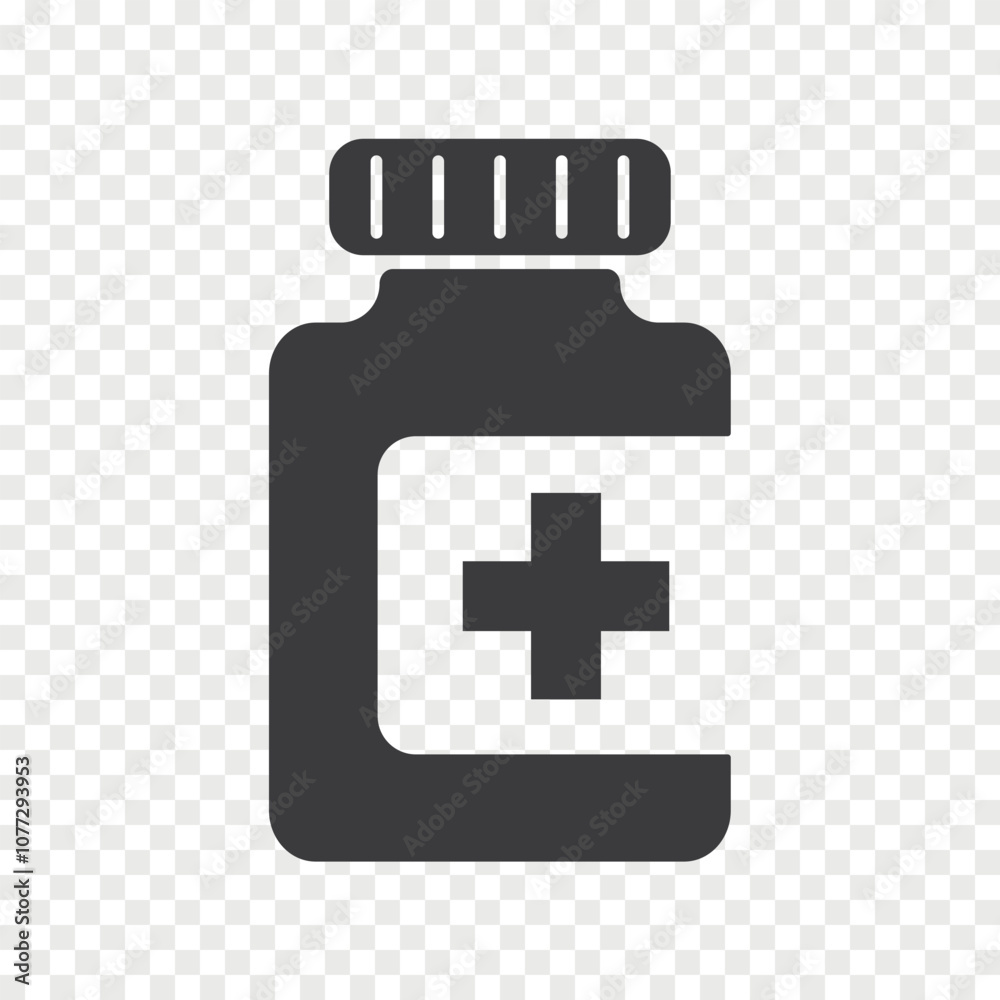 Fototapeta premium medical bottle silhouette illustration