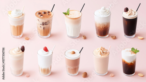 Wallpaper Mural Rows of tasty drinks beverages coffee based Torontodigital.ca