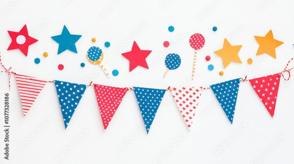 Obraz premium Colorful paper decorations for festive occasions.