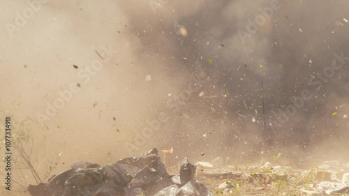 Real Powerful Explosion Near The Building