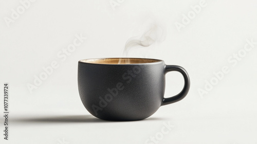 isolated earthenware coffee cup photo