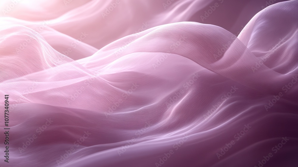 Fototapeta premium Abstract background with soft, flowing pink fabric.