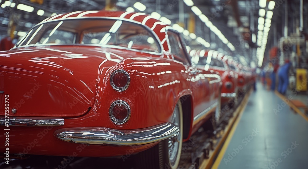Fototapeta premium Automobile Assembly Line
