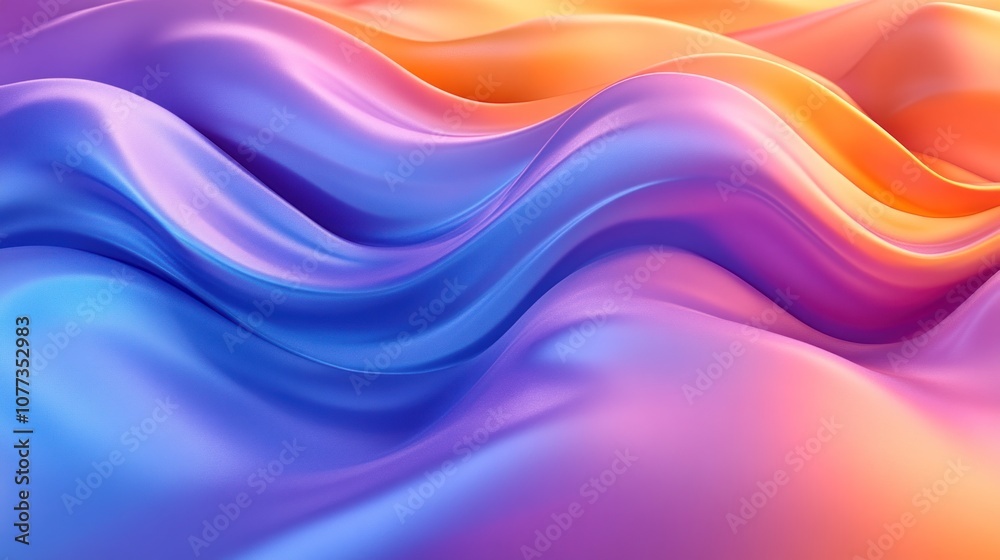 Fototapeta premium Abstract colorful wavy background. (2)