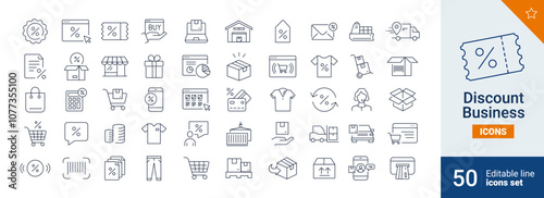 Discount icons Pixel perfect. shopping, money, product, ...	
