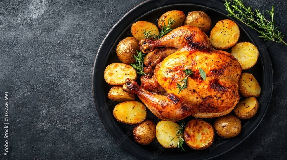 Roasted Chicken with Potatoes Roasted Chicken with Potatoes