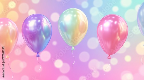 Colorful Balloons on a Blurred Background