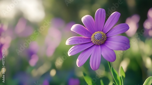 Stunning close up summer daisy petal with purple accent picture