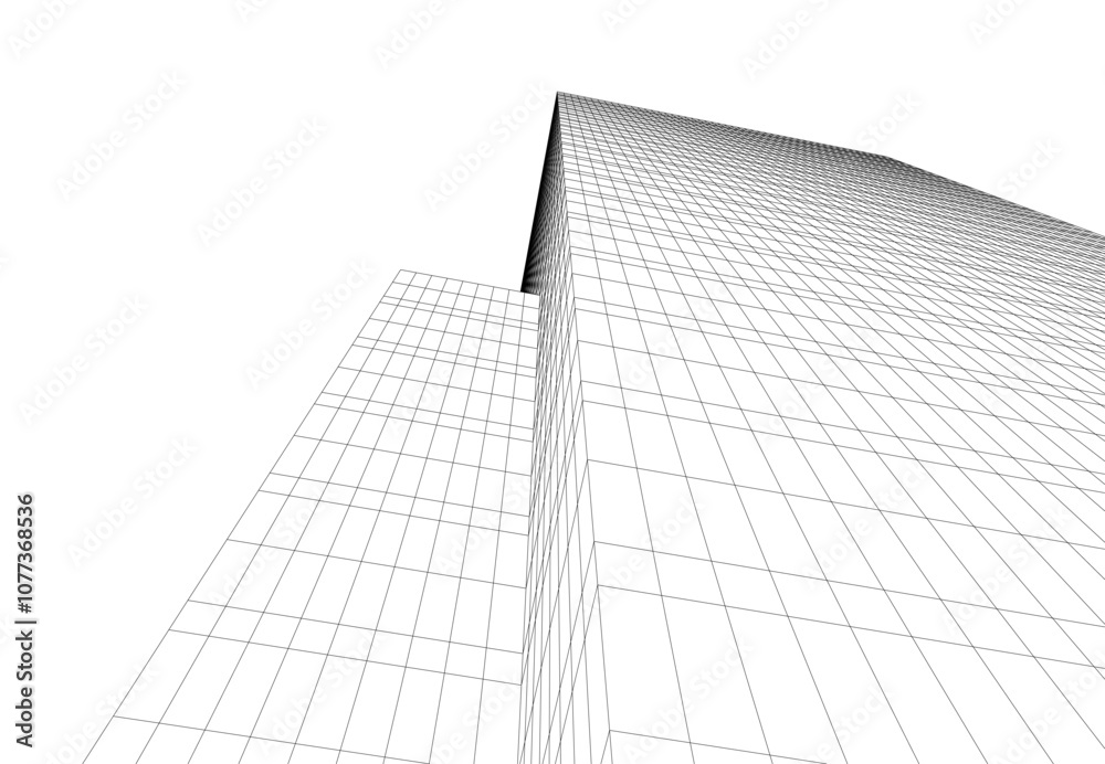 abstract architecture building vector drawing abstract architecture building vector drawing