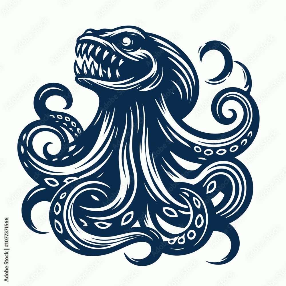 kraken logo illustration kraken logo illustration
