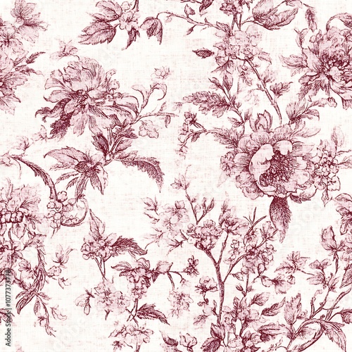 Wallpaper Mural a close up of a floral pattern on a white background Torontodigital.ca