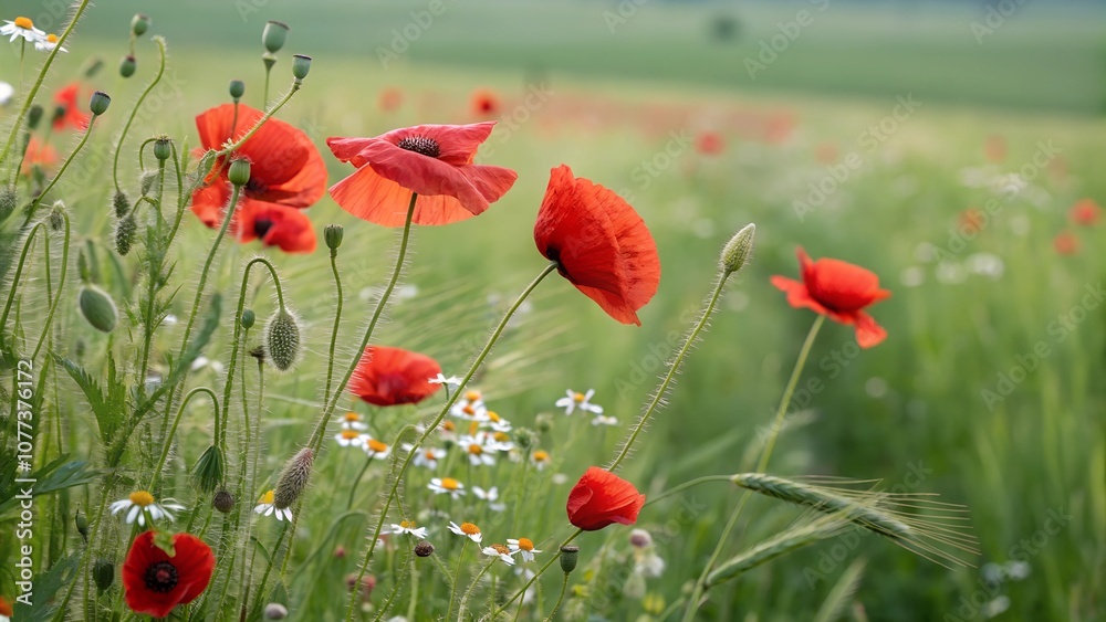 Fototapeta premium poppies in the field