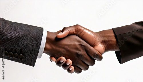 Obraz na płótnie handshake between two people with a dark skin tone w salonie