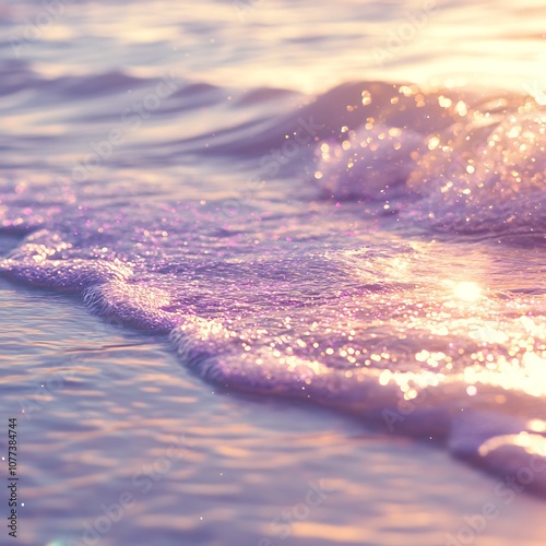 araffes of water with a wave coming in to shore photo