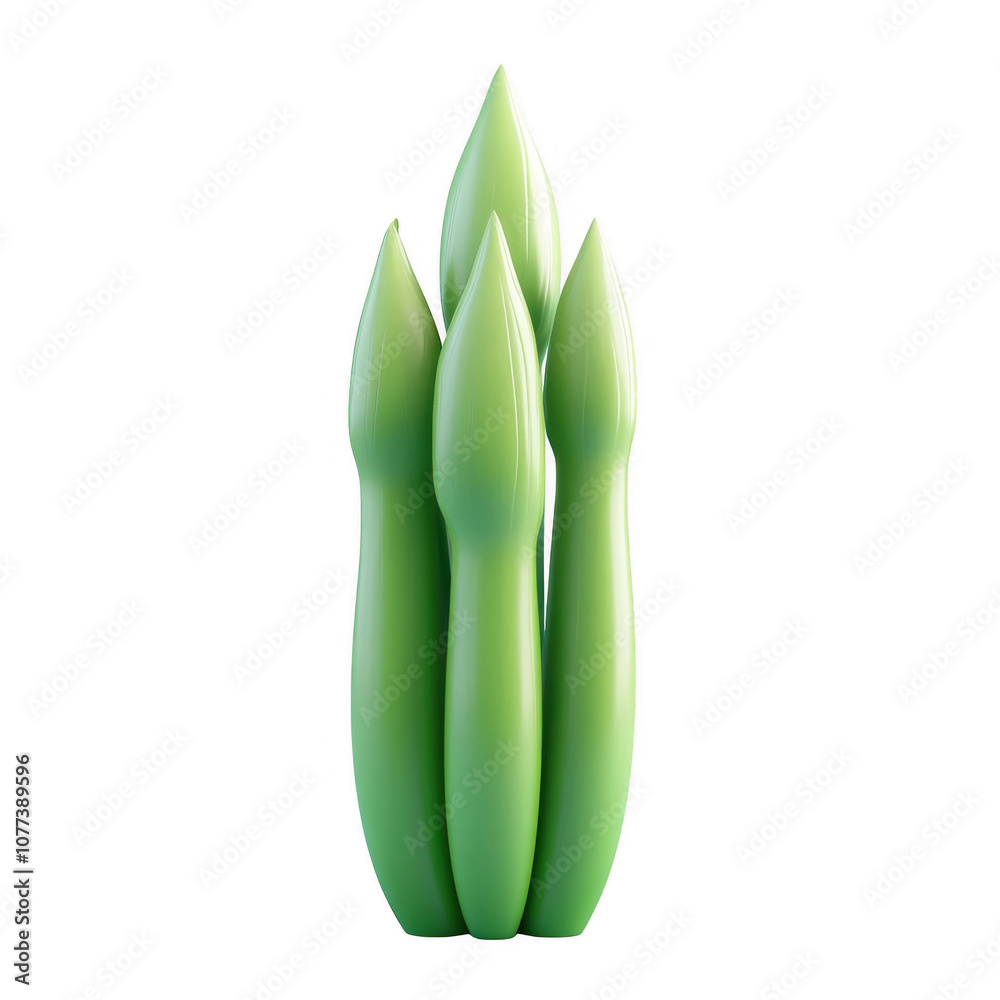 Serene Green Leaves in Minimalist Botanical Composition Serene Green Leaves in Minimalist Botanical Composition