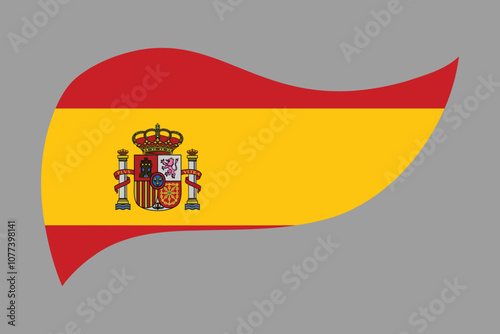 Spain flag, The flag of Spain, Flag of Spain national country symbol illustration Vector, Rectangle Spain flag illustration, Flat vector illustration
