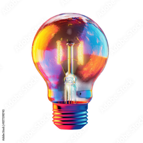 Colorful Light Bulb: A Vibrant Beacon of Illumination and Creativity