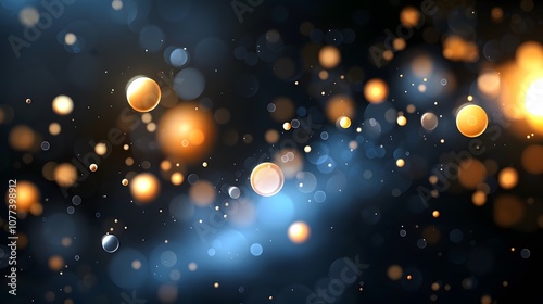 Wallpaper Mural Abstract Glowing Orbs in Dark Background  Torontodigital.ca