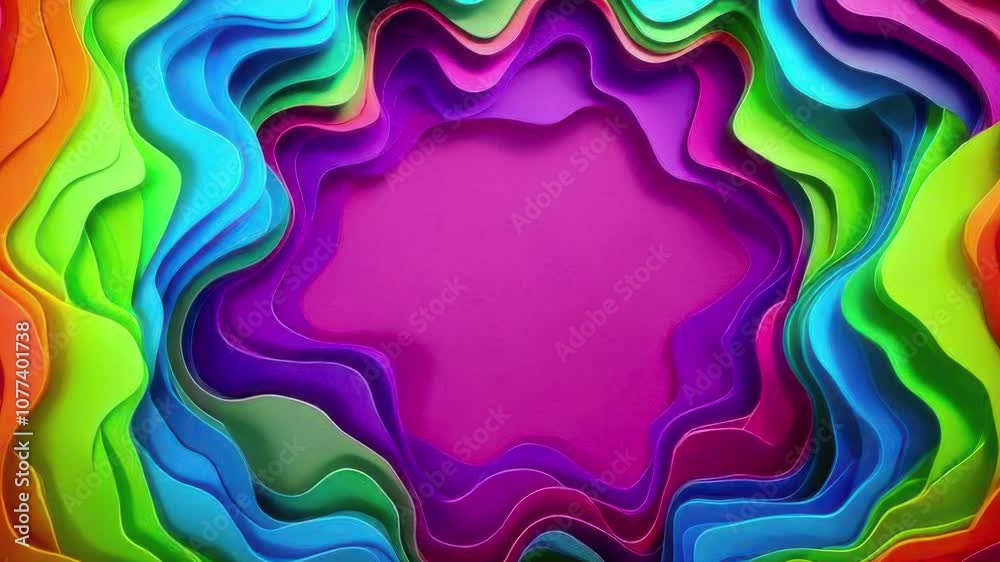 A colorful paper cut design animation A colorful paper cut design animation