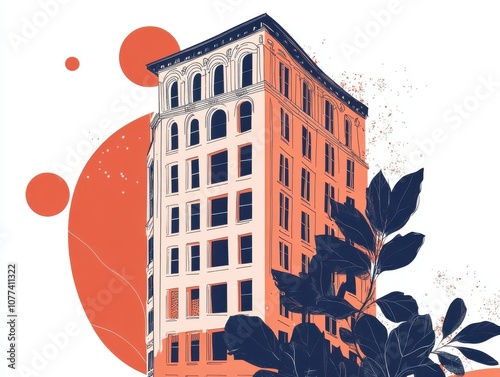 Elegant City Building Illustration