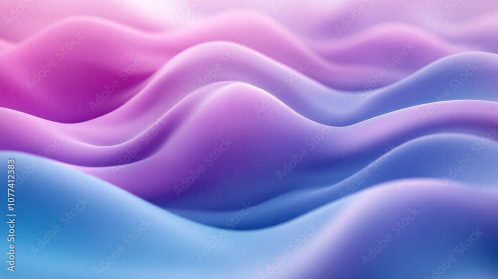 Obraz premium Abstract wavy background with pink and blue gradient.