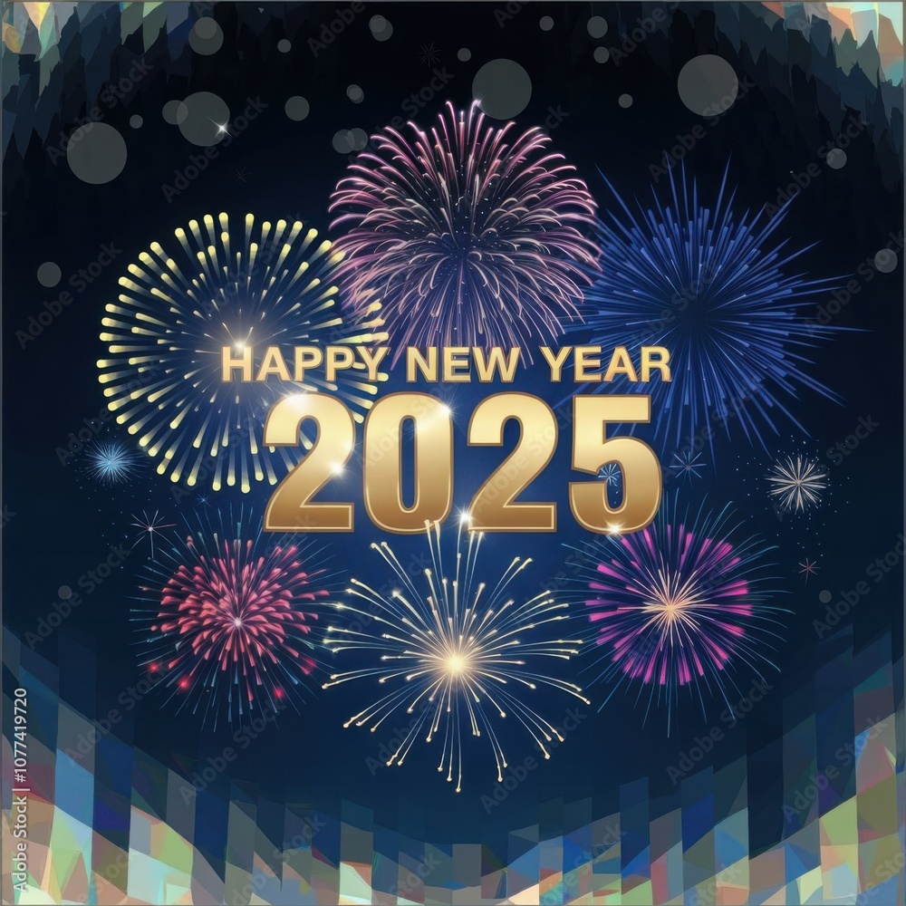 Happy new year 2025 typography greeting card, poster, banner with celebration elements. Happy new year walpaper.
Happy new year 2025 typography greeting card, poster, banner with celebration elements. Happy new year walpaper.