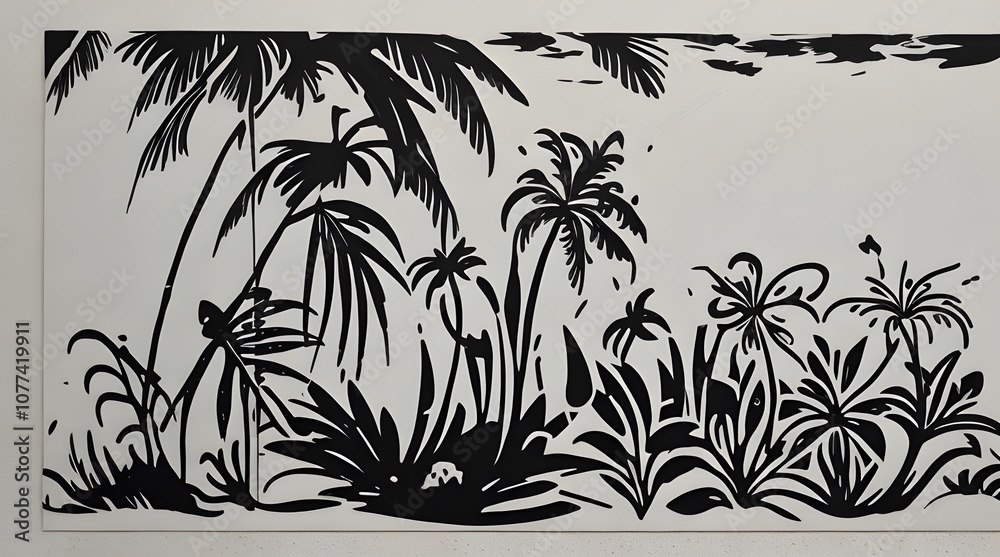 Fototapeta premium palm background 