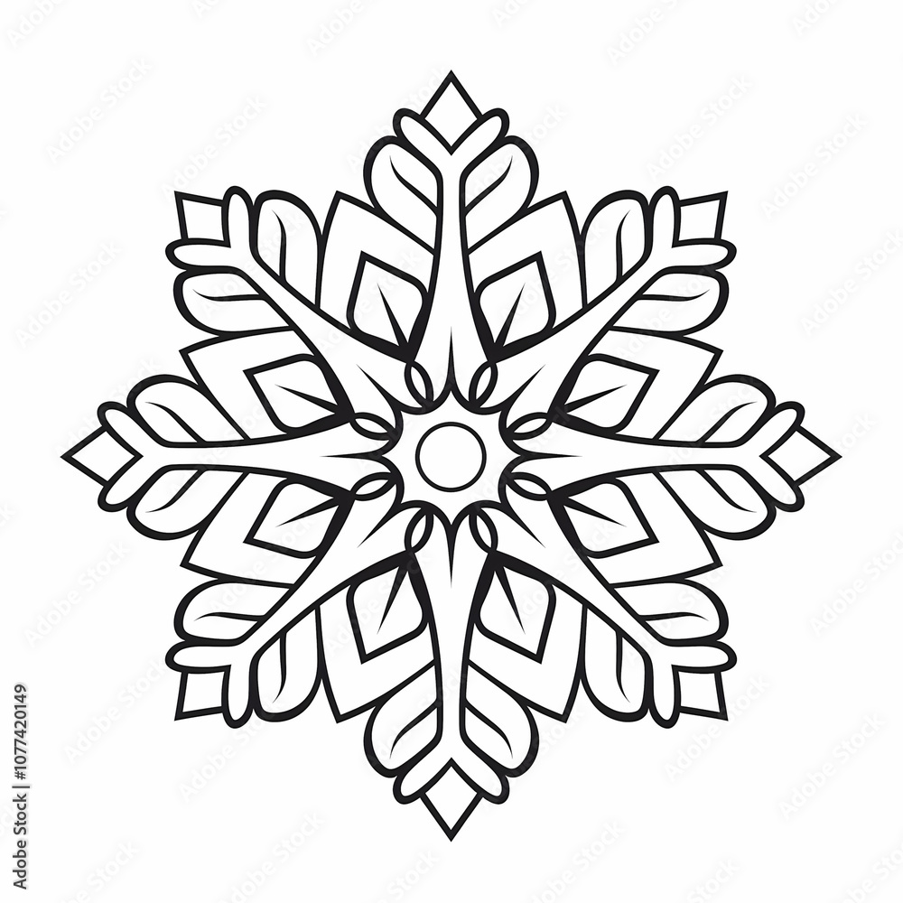 Snowflakes on a white background Snowflakes on a white background
