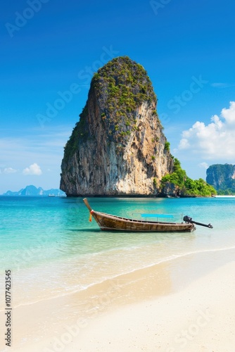 Explore the serene beauty of thailand's pristine beaches with a traditional longtail boat