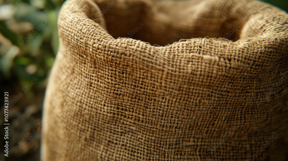 Close up of a burlap sack. Close up of a burlap sack.