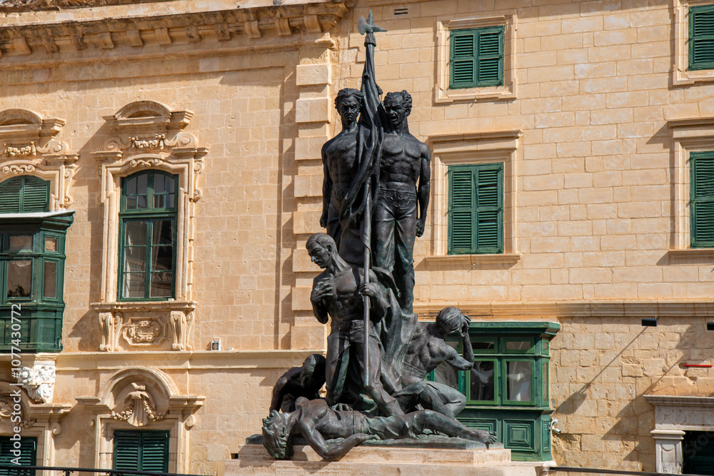 Valletta (il-Belt Valletta) Sette Giugno Monument (Knisja tal-Vittorja) Xlokk South Eastern Region of Malta