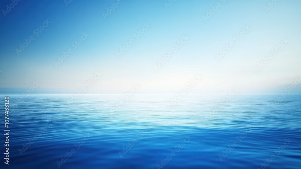 Obraz premium cool blue gradient from light to darker tones for a peaceful yet vibrant look