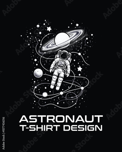 Astronaut Vector T Shirt Design