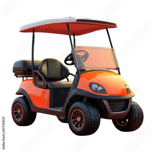 Vibrant and Versatile Golf Cart - A Stylish Companion on the Green